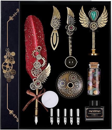 Miniatura 8 de Juego de bolígrafo y tinta, juego de plumas para caligrafía, regalo de Navidad para amantes de la escritura a mano, regalo de cumpleaños (Bule)