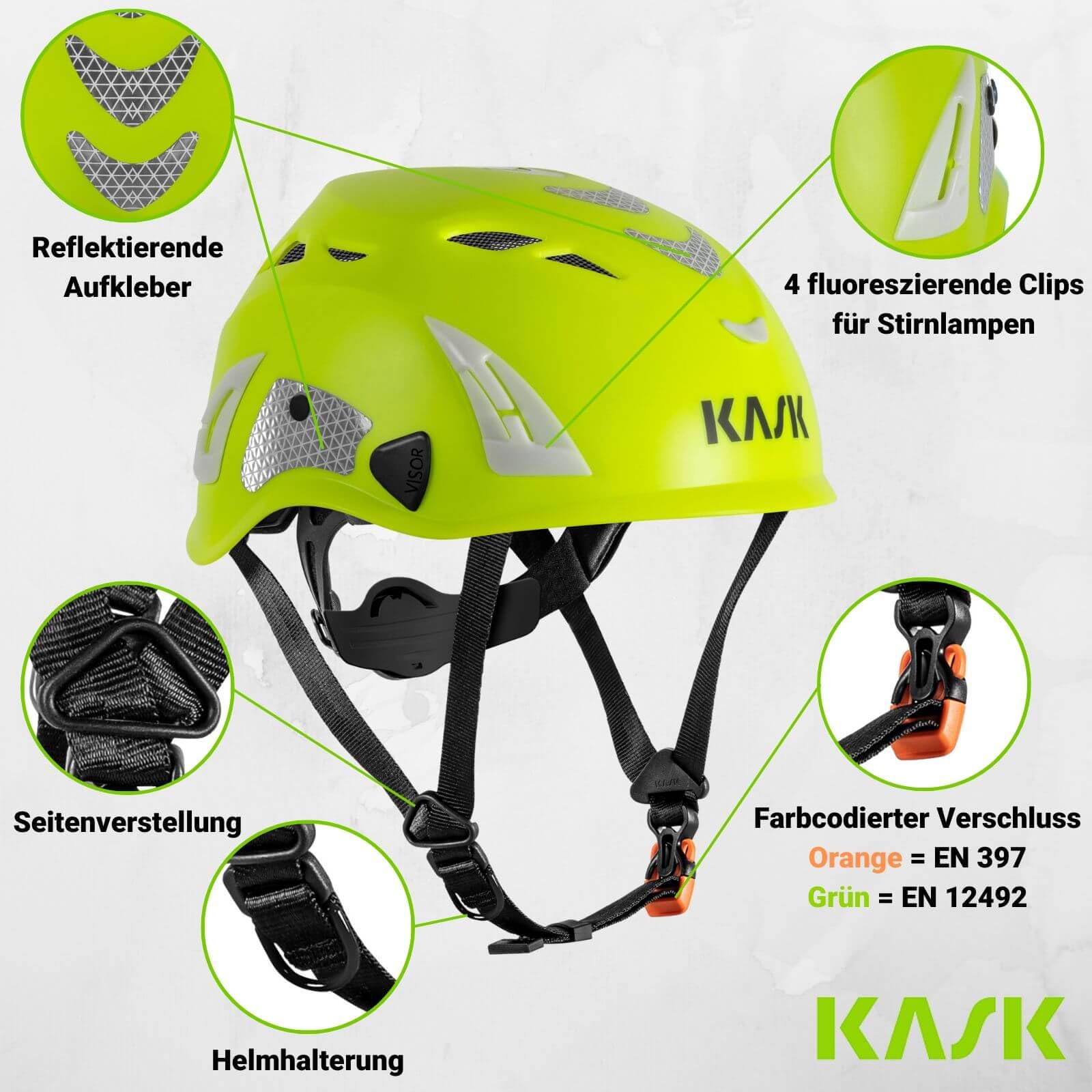 Kask Kask przemysłowy Plasma Hi Viz obwód 51-63 cm