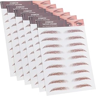 6 hojas realistas de cejas pegatinas de trans...