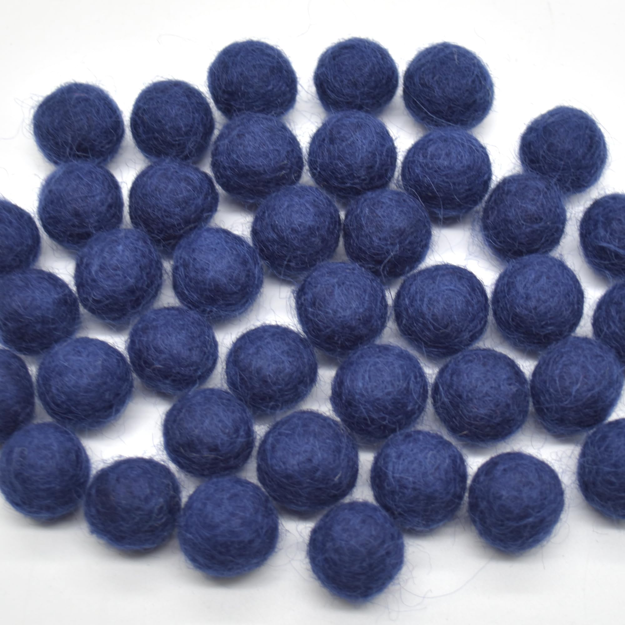 Oriental Direct Based In West Yorkshire Navy 100% Wool Felt Balls - 1.5Cm - 25 Felt Balls