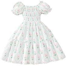 Girls Summer Sundress Casual Short Sleeve Dress for 2-12 Years