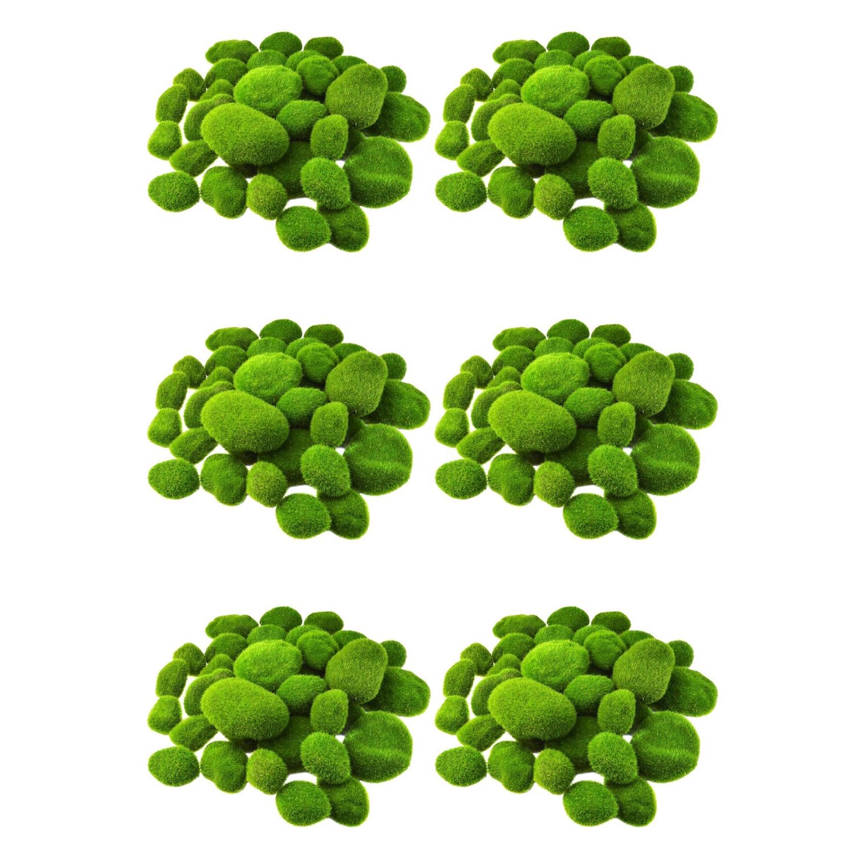 Roches de mousse artificielle : lot de 192 pièces en 5 tailles pour compositions florales