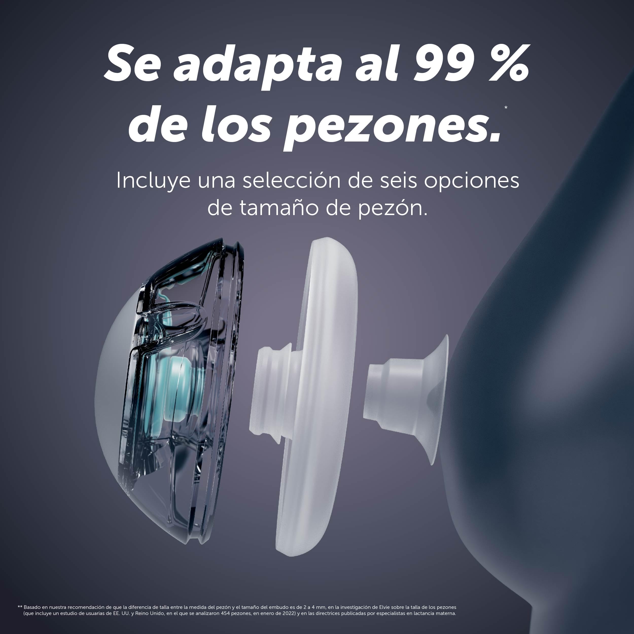 Elvie Stride 2 Doble – Sacaleches Eléctrico Doble Manos Libres con Motor Silencioso de Grado Hospitalario – Extractor de Leche Materna Inteligente, Copas de Silicona Suave, Recargable y sin BPA
