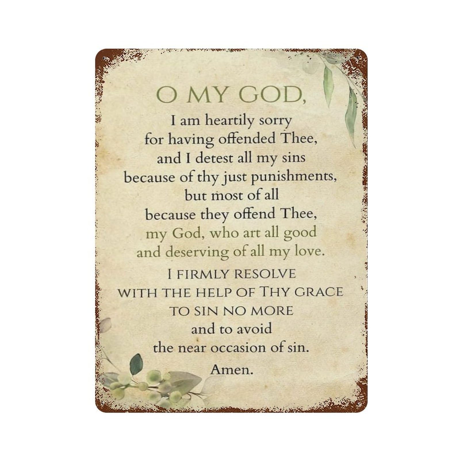xiaoxiaoshen Quote Humility Prayer Wall Decor Art Metal Tin Poster Modern Home Decor Art Home Bar Shop Decorations Vintage Sign 40x30cm