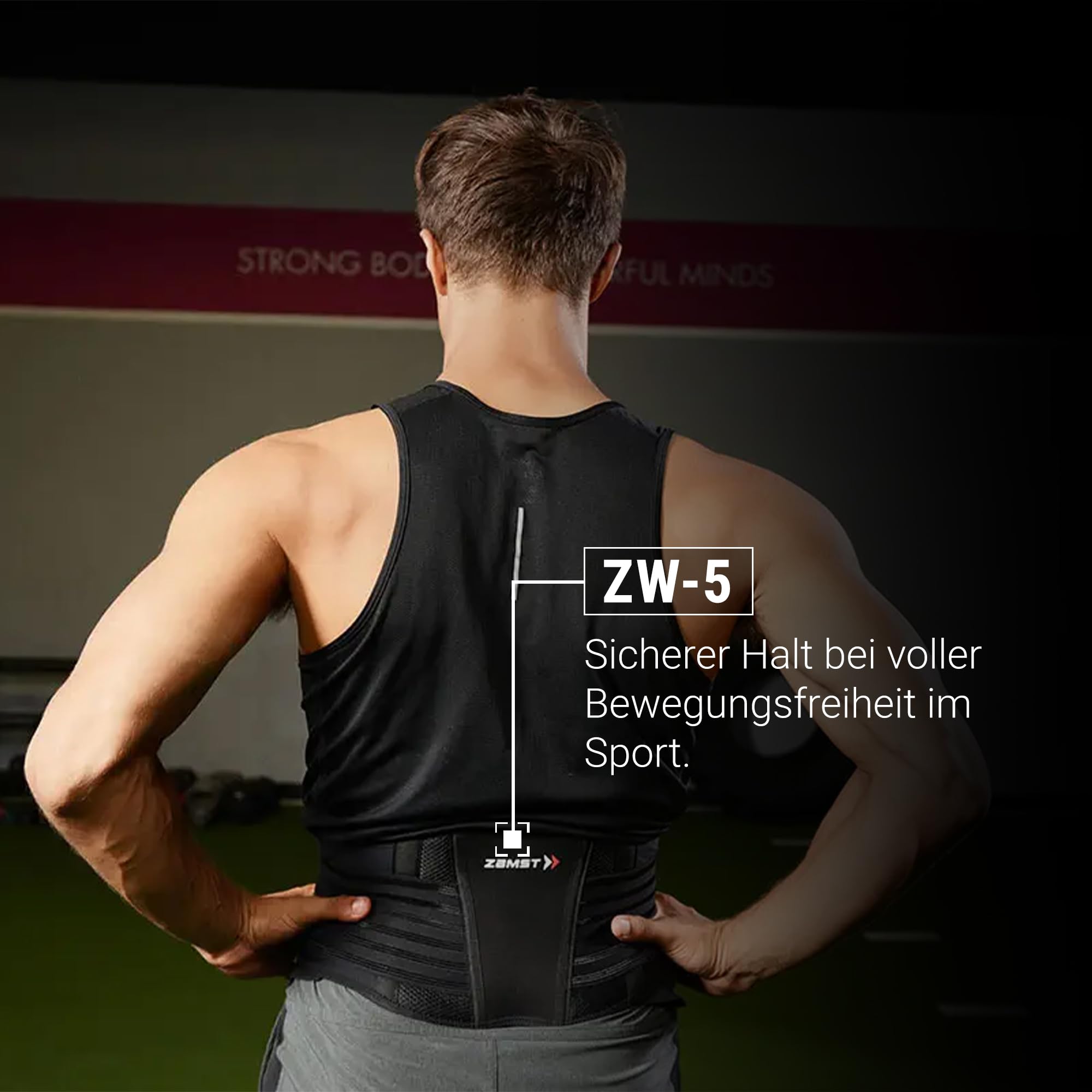Zamst ZW-5 Verstellbare Rückenbandage - Rückenstütze für Sportler - Groß
