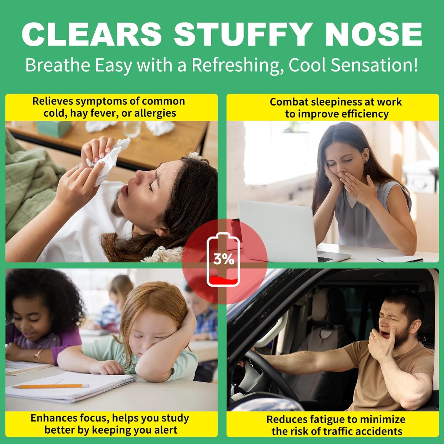 Nasal Stick 8 Pack,Nose Inhaler Stick,Nasal Inhaler,Boost Energy Set,Sinus & Congestion Relief, Daily Relaxation, Stress Relief, Pure Natural Ingredients - Image 7