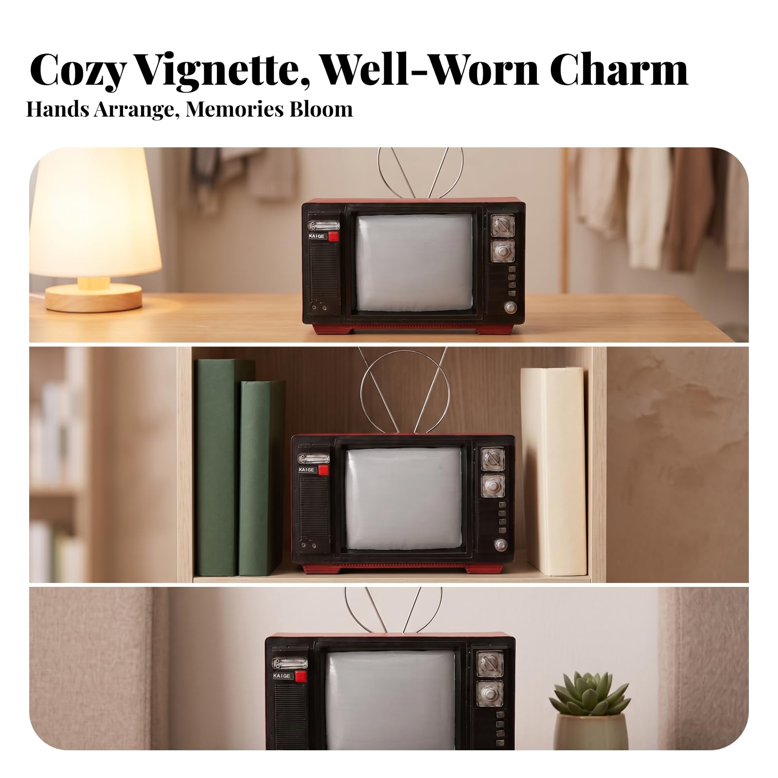 Nostalgisch Modell Retro-Fernseher, s Tischornament, Fernsehmodell, für Schreibtisch, Café, Sammler,