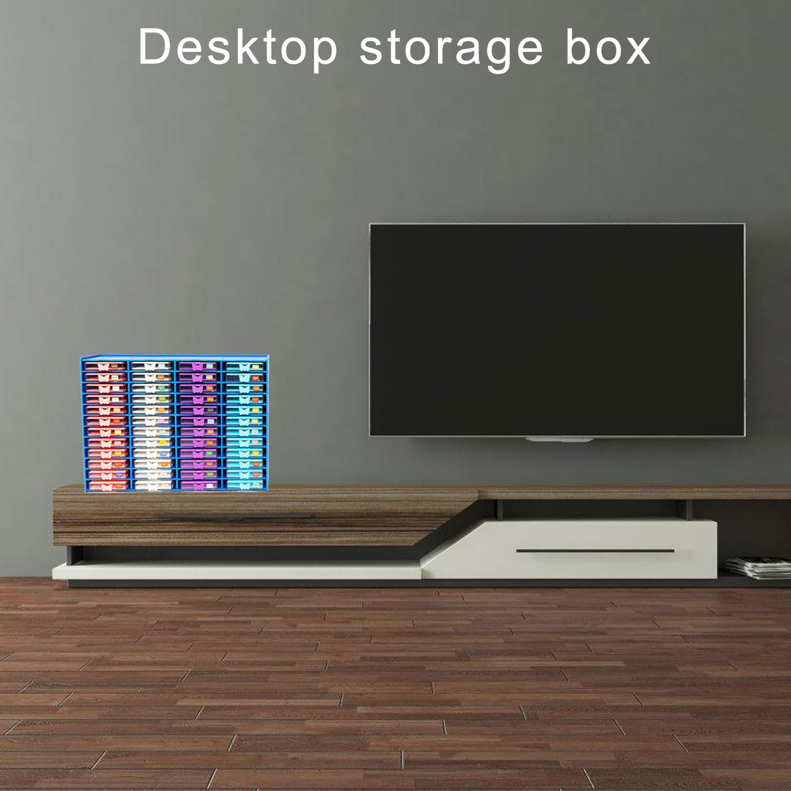 Scatola organizer da scrivania colorata multiuso robusta in PVC per forniture per ufficio