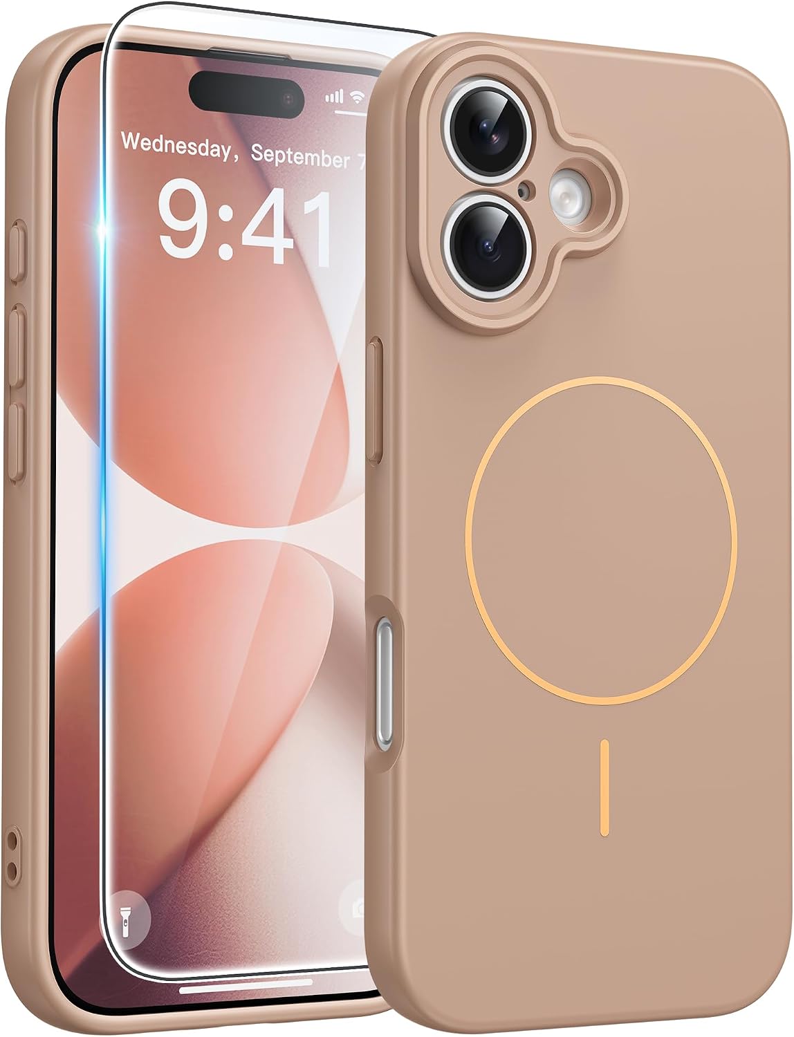 FNTCASE for iPhone 17 Case: [Compatible with Magsafe] Integrated Silicone Phone Cases with [Full Camera Protection] [Screen Protector] Military Grade Shockproof Protective Cover