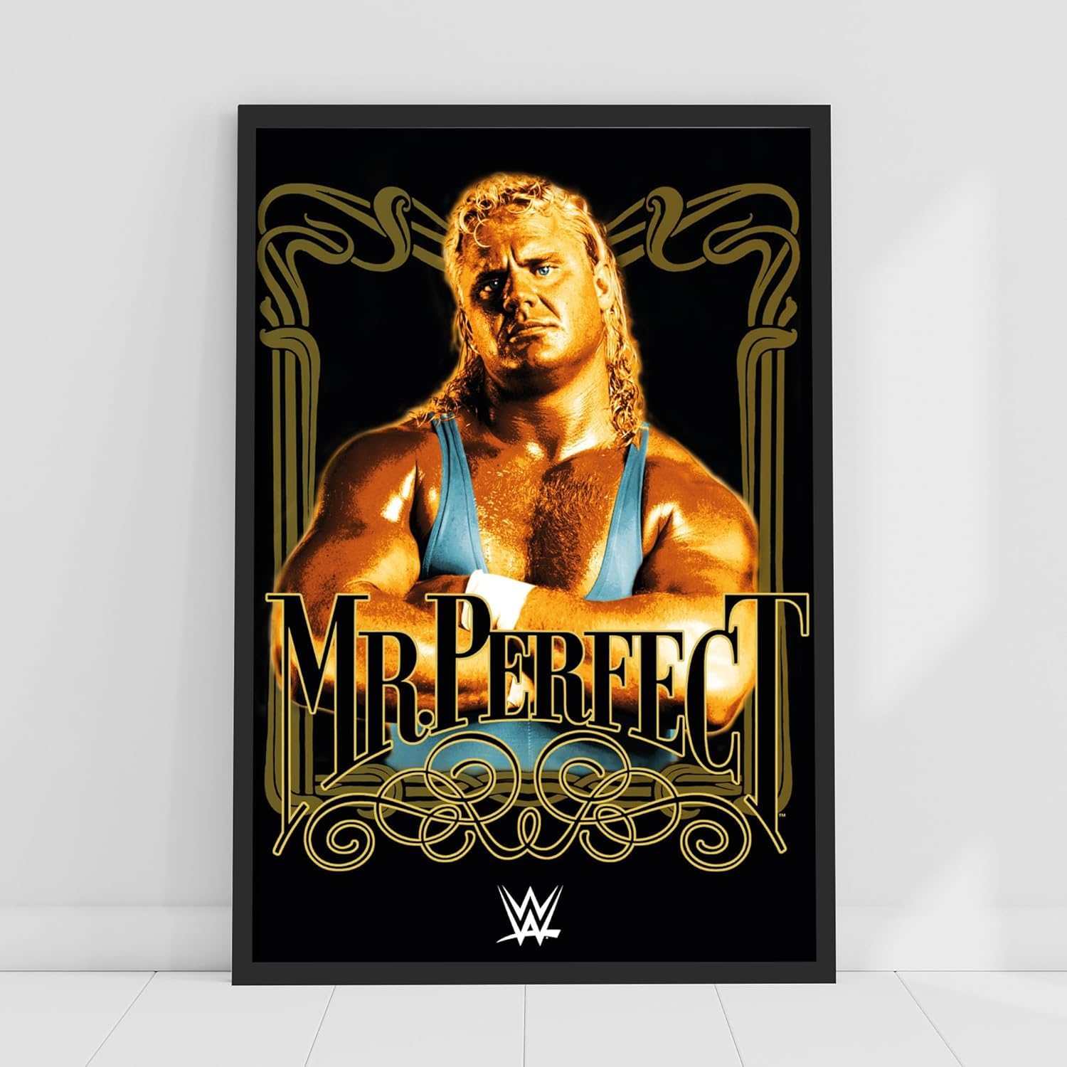 Themed Black Wwe Print - Mr Perfect Graphic Poster Wrestling Wall Art (21Cm X 29.7Cm - A4)