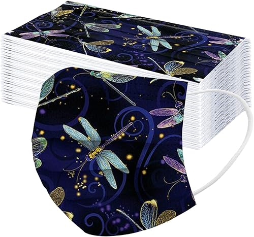 Paquete de 50 mascarillas desechables para mujer, para el cuidado de la piel, para adultos, gruesas, 3 capas, transpirables, pasamontañas