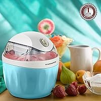 Vista 6 de OVENTE Máquina eléctrica de helados con tapa de fácil bloqueo, cuenco congelador de 1 cuarto de galón para yogur congelado saludable y casero