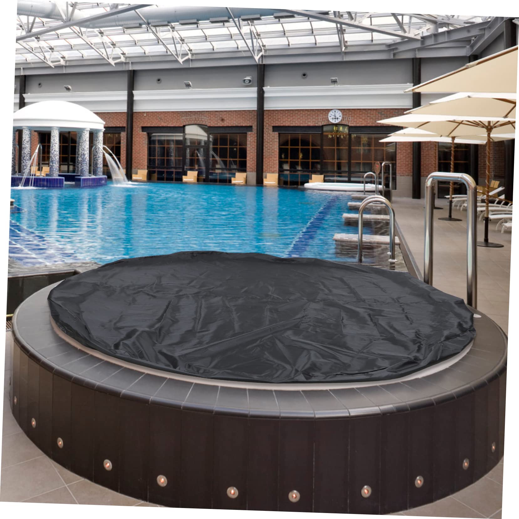 Trampoline Protective Cover 8ft Oxford Cloth Outdoor Black
