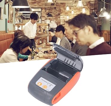 YWBL-WH POS Thermal Receipt Printer Bluetooth Mini Bill Printer 58mm Compatible with Android, iOS, Pocket Ticket Printing Machine with Storage Bag