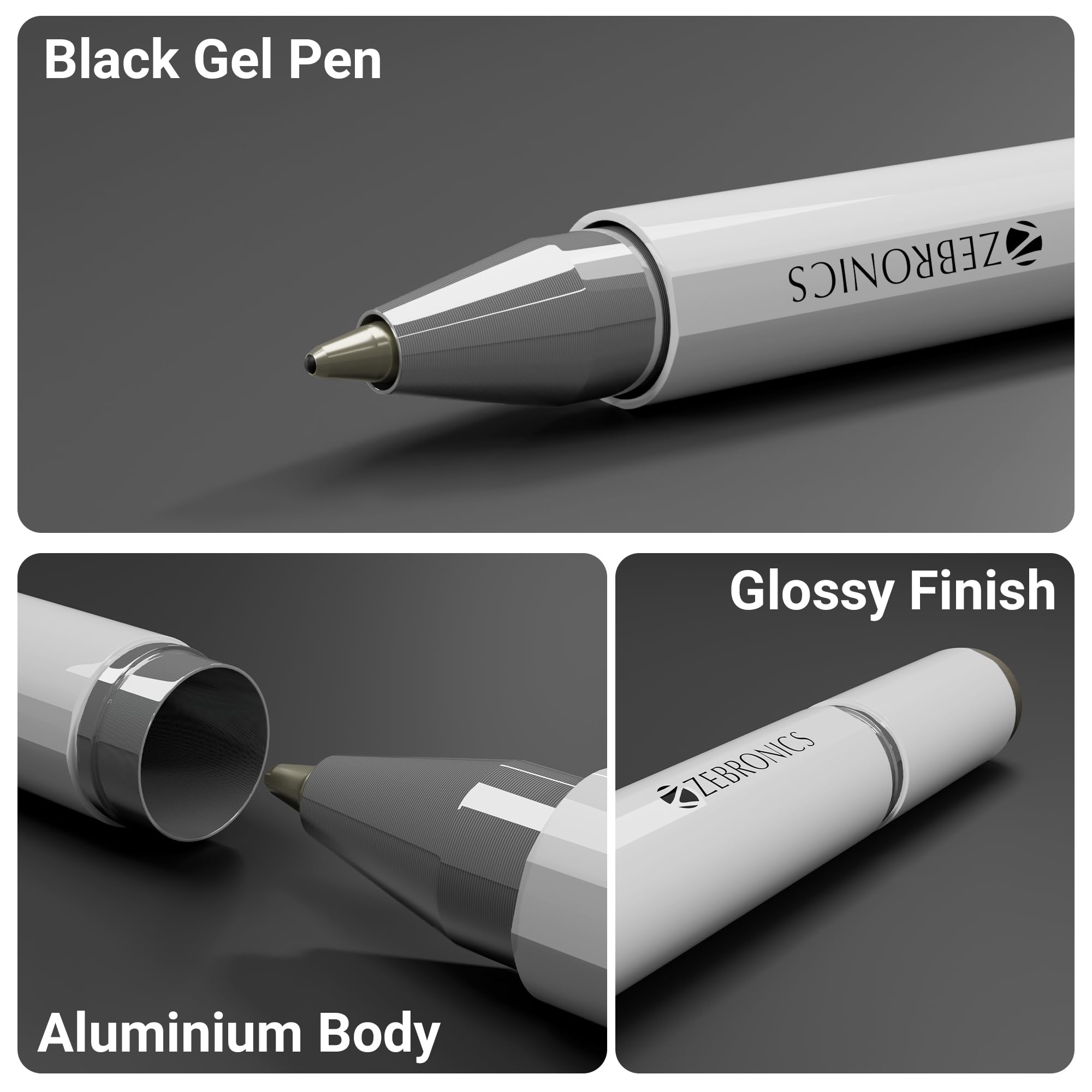 Zebronics 3-in-1 Lightweight Stylus for Touch Screen, Replaceable Disc Tip for Precision, Black Gel Pen for Notes Taking, Magnetic Body, for iPad, iPhone, Android Tablets & Phones (Stylus Lite) — Amazon image 5