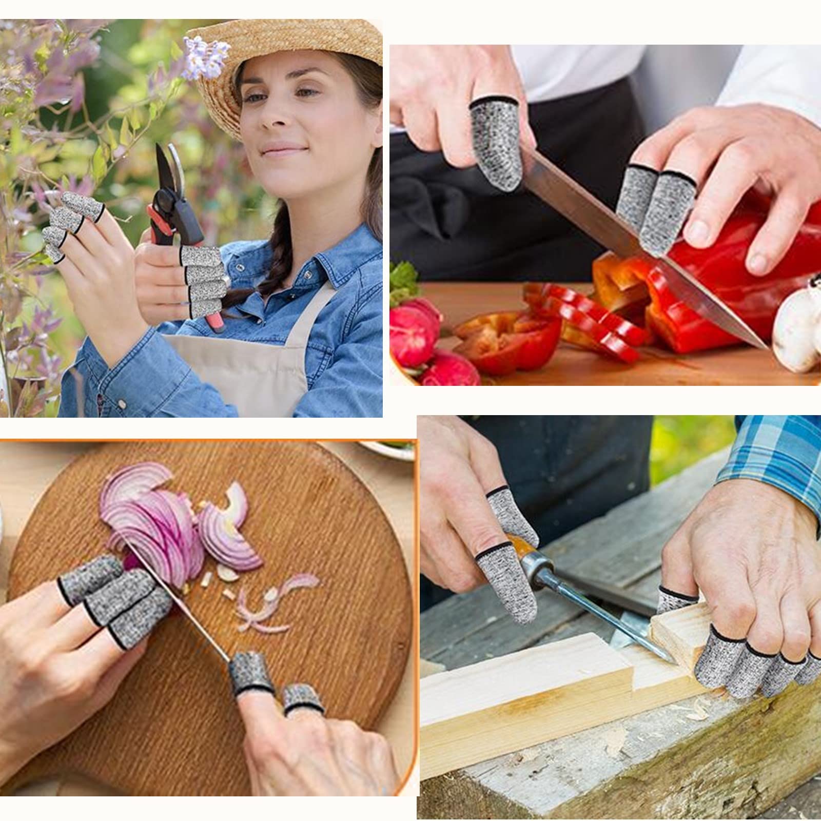 Couvre-Doigts Anti-Coupures, Doigtiers Médicaux En Caoutchouc