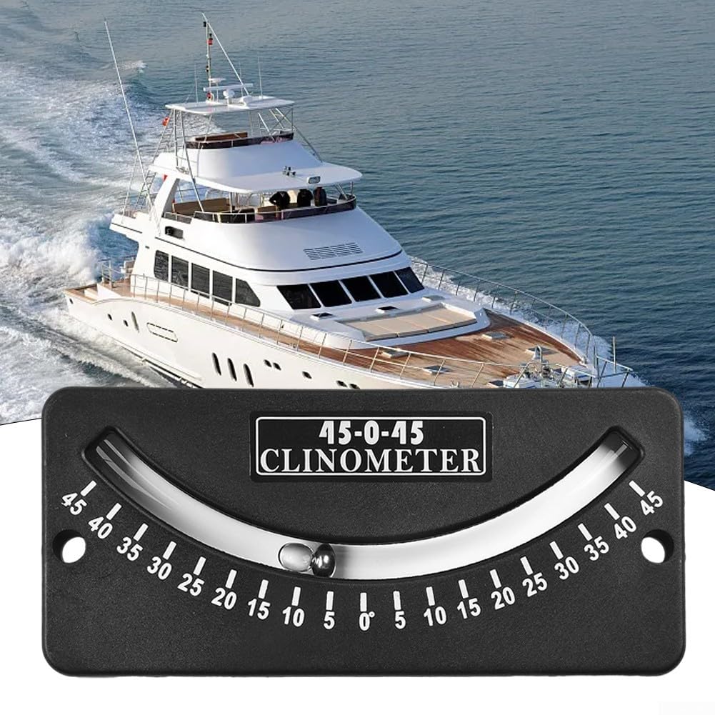 Heel Angle Clinometer, High-Resolution Clinometer For Modern Boats, Trail Inclinometer, Pitch And Slope Locator Heel, Angle Inclinometer For Modern Boats(45-0-45)