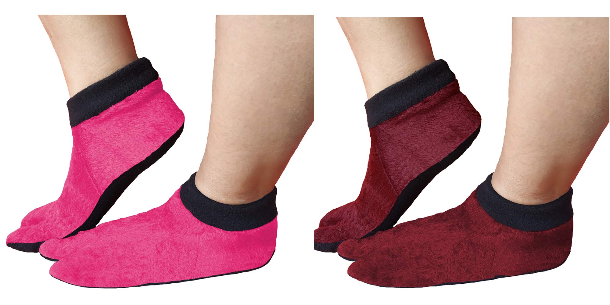 artemist Plain Socks for Women Ladies & Men Polar Fleece velvet Knitted Lining Cozy Ankle Length shoe cum thumb socks for Indoor use with Soft Long lasting Sole (Coffee, pink, Combo)-picture-10