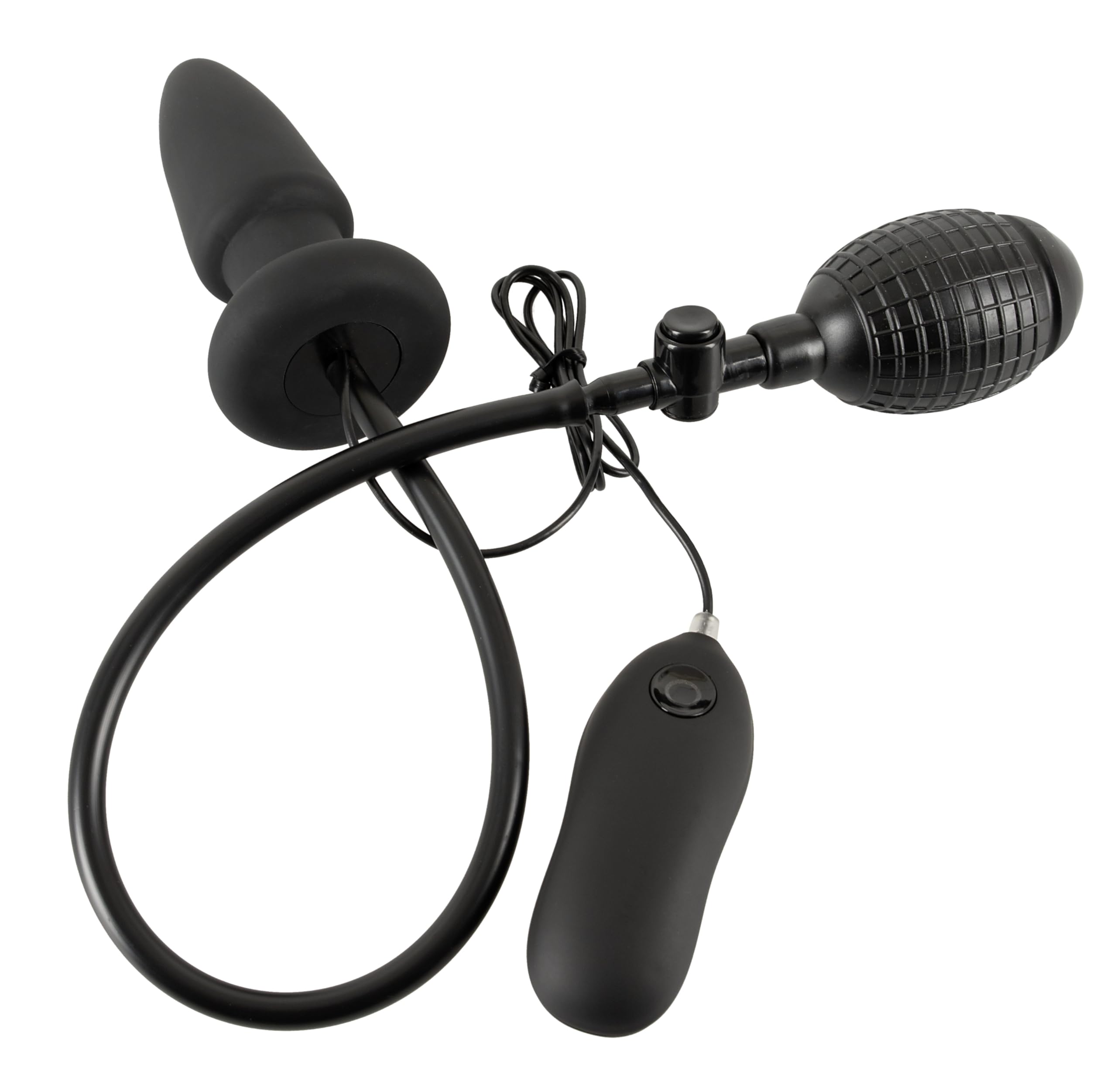 You2Toys Tapón anal vibrador inflable Negro 12,2 cm
