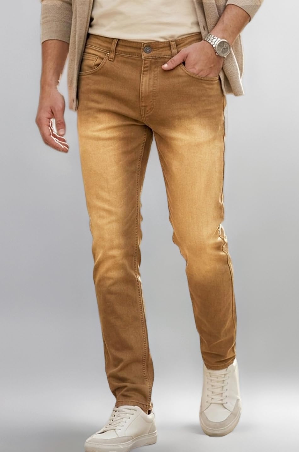 Men's Regular Fit Mid Rise Jeans