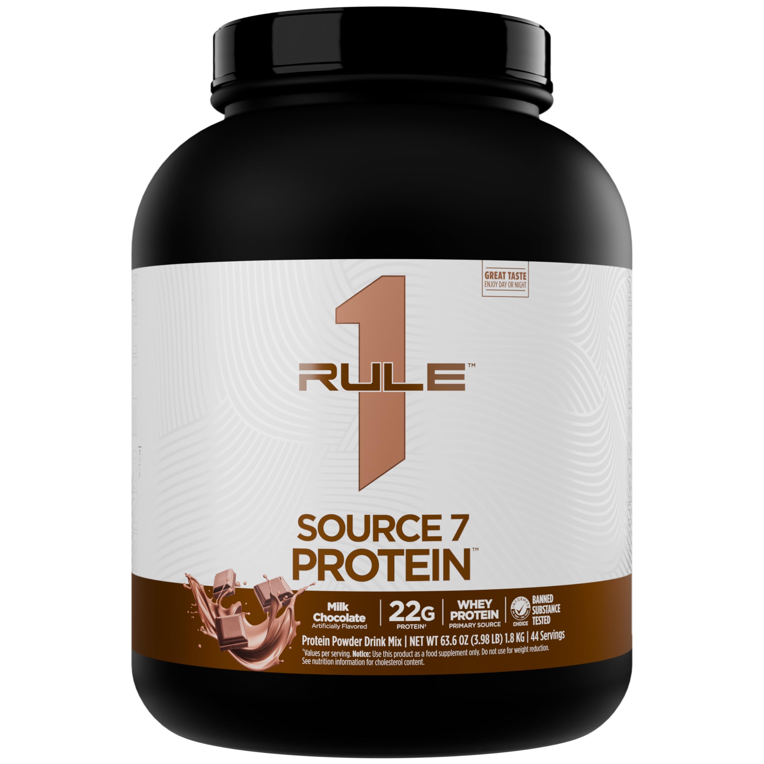 Rule 1 Proteins Source 7 Protein – Decadent Flavor, Velvety Smooth Texture, 22g Anytime Protein, and 10g Naturally Occurring EAAs Per Serving from 7 Premium Sources (4 Pounds, Milk Chocolate)-image-27