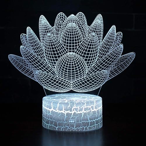 Miniatura 4 de 7 color cambiante noche lámpara 3D atmósfera luz 3D ilusión visual LED lámpara para niños juguete Navidad regalos cumpleaños