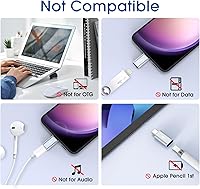 Vista 4 de TechMatte Cable adaptador Lightning a USB C tipo C, no para auriculares/OTG, 1.8-2.2A 15W sincronización de datos de carga rápida, para iPhone 16