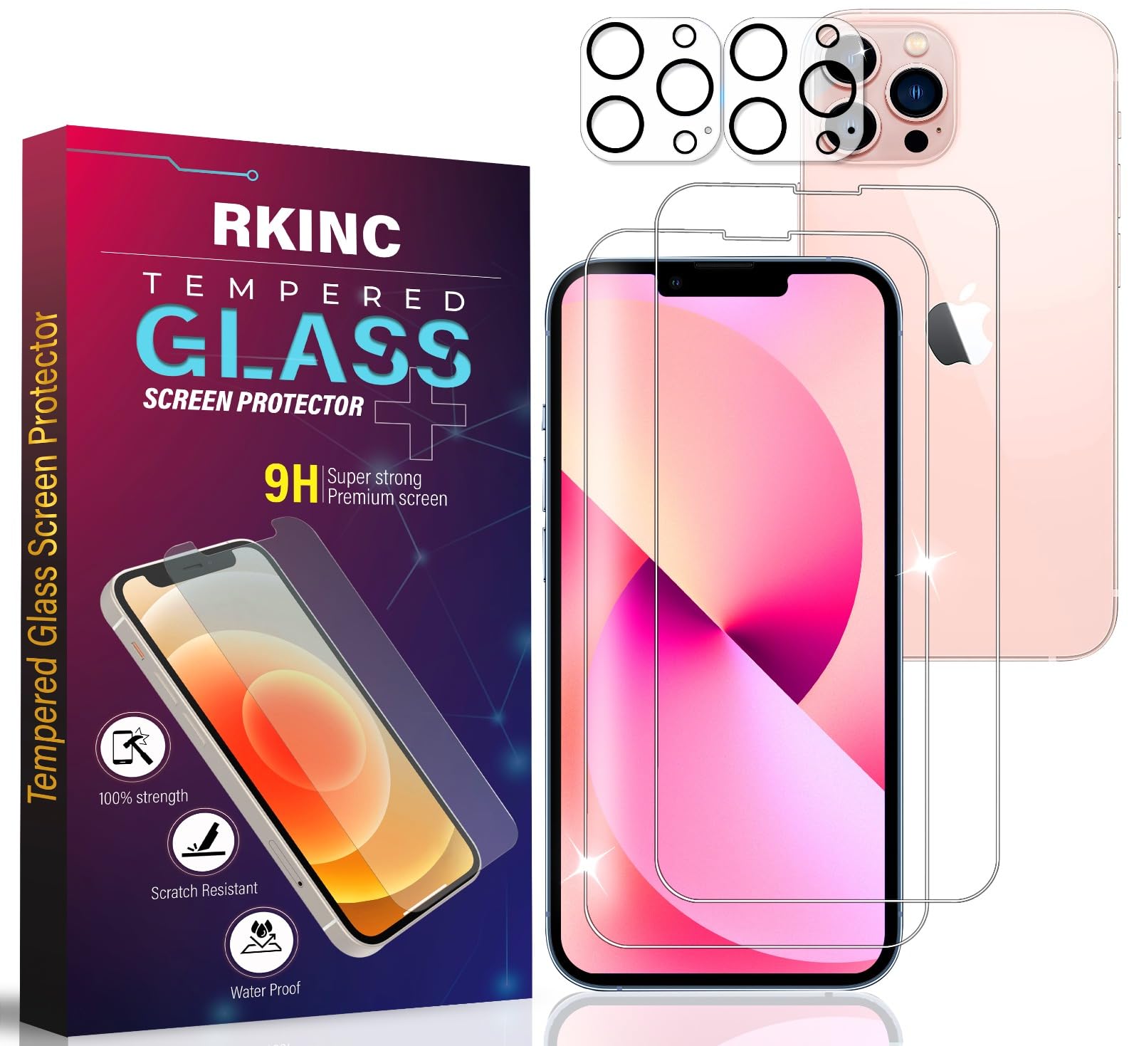 Amazon.com: RKINC Screen Protector [2 + 2 Pack] for iPhone 14 Pro 