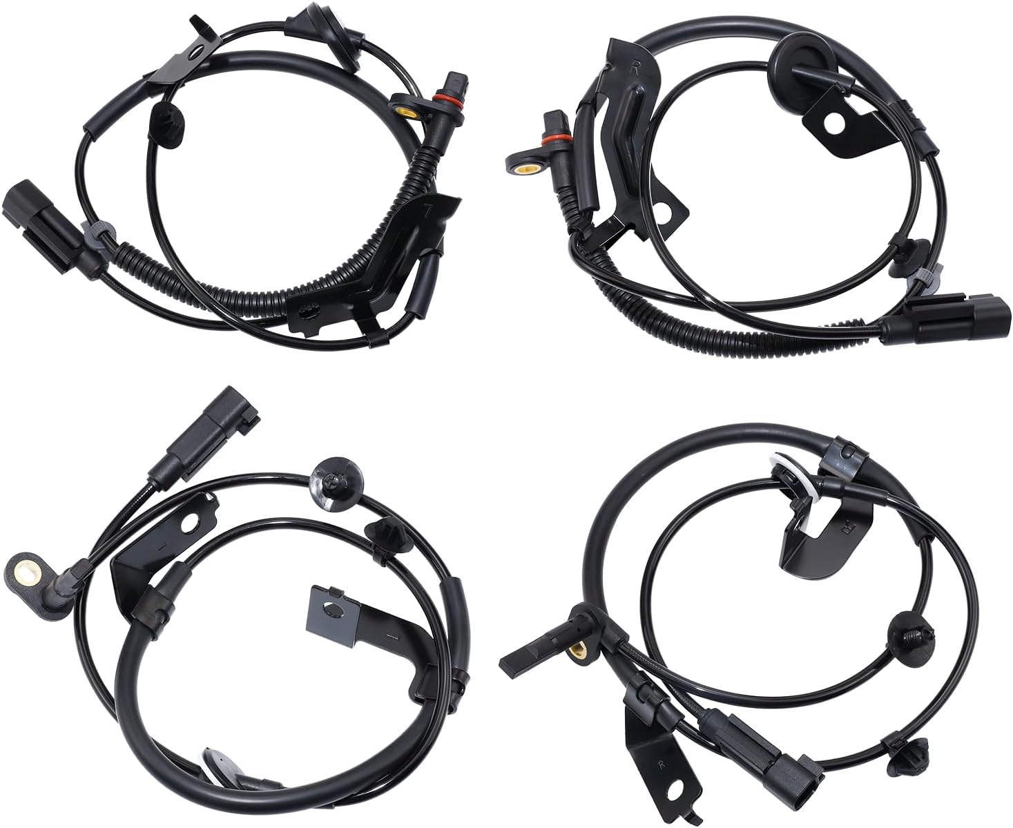 ABS Wheel Speed Sensor Front Rear Left Right Compatible with Jeep Patriot Compass 2007-2016 for Dodge Caliber 2007-2011 5105573AA 5105572AA 5105063AB 5105062AA 4PCS