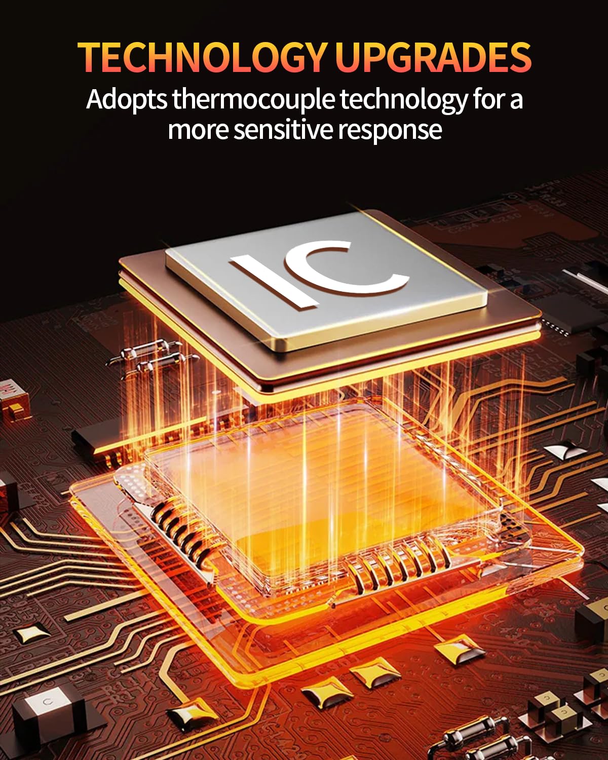 2025 Upgrade Meat Thermometer Digital for Cooking, 0.5s Instant Read Food Thermometer, ±0.5 ℉ Accuracy Kitchen Thermometer, Large LED Display, IP67 Waterproof for Grill, BBQ, Oven, Brewing, Baking