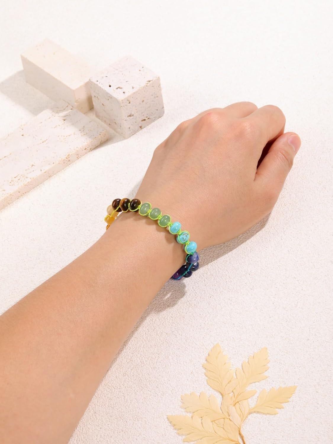 Jovivi Chakra Bracelets for Women, Natural Stone Abacus Beads 7 Chakras Healing Crystals Bracelet Spiritual Jewelry for Meditation Relax Anxiety - Image 6