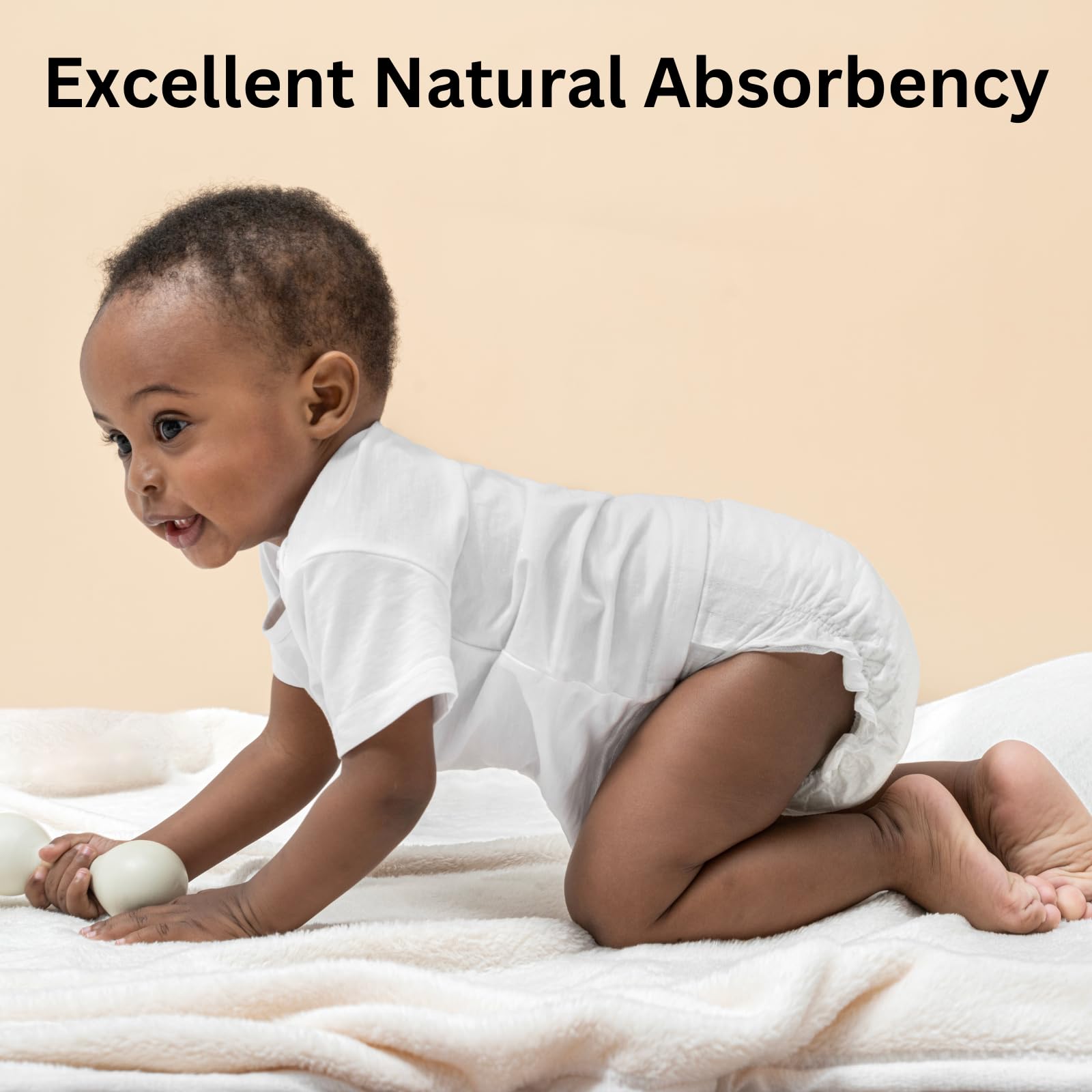 Eco Boom Bamboo Baby Diapers - Hypoallergenic, Ultra Soft Nappies