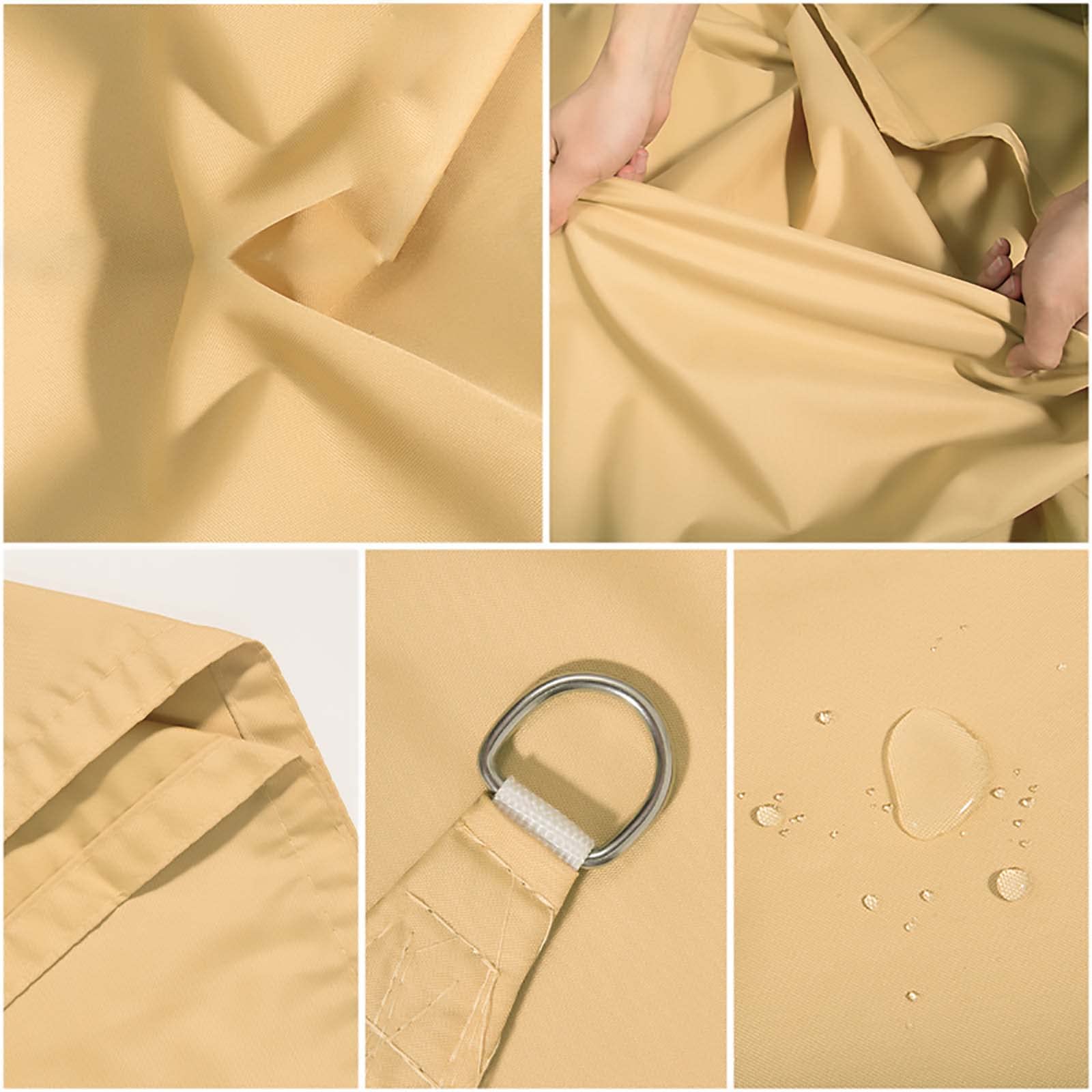 DMCE per Patio Garden attività All'aperto,Parasole Sail Rettangolo,Tettoia di Protezione con Resistente Blocco UV Impermeabile-Beige 9.8x13.1 Piedi