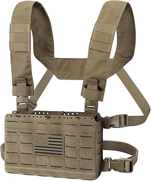 WYNEX Tactical Pouches Chest Pack Modular with Triple Magazine Insert، Molle Chest Rig Carrier