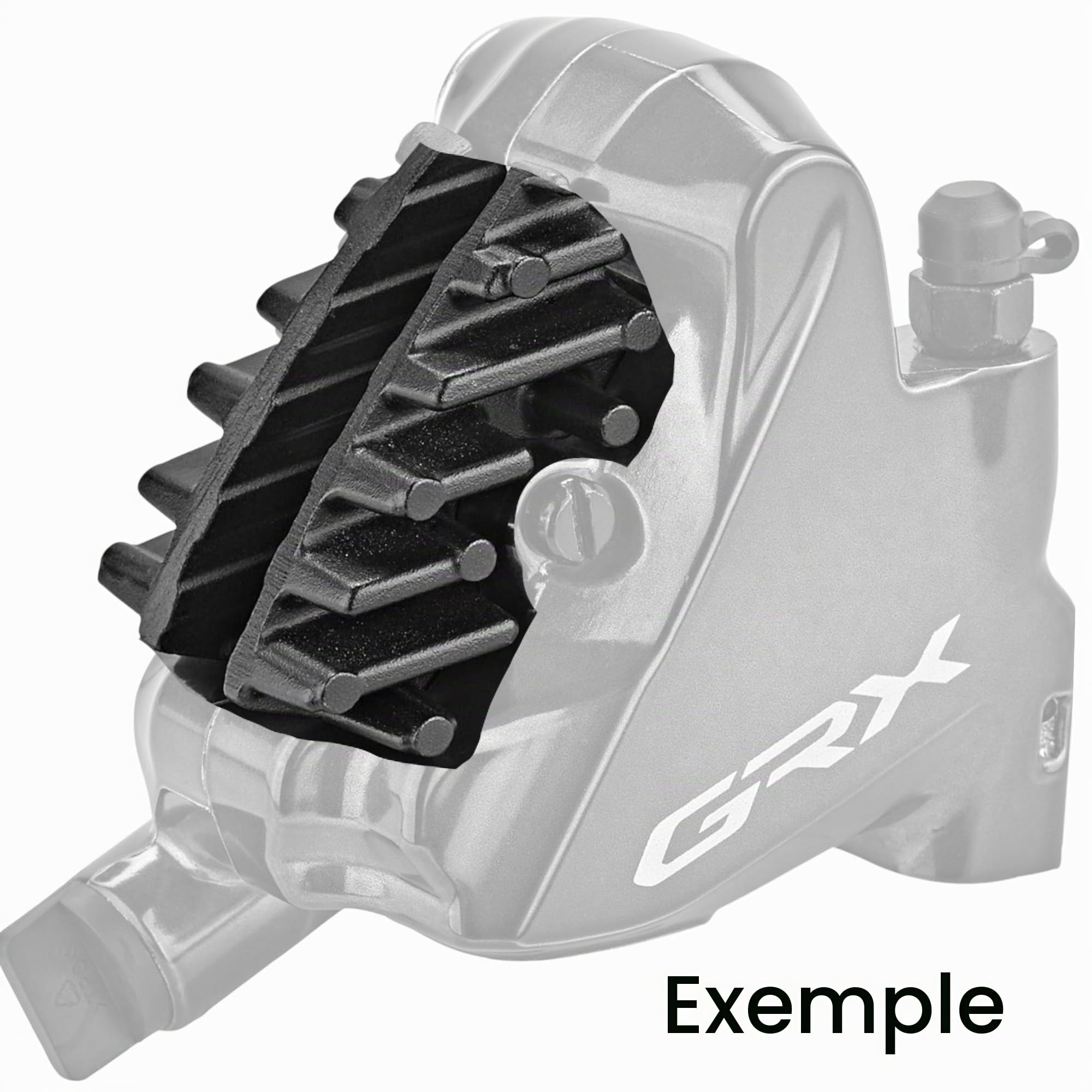 BP-L05A-RF Plaquettes de frein à disque en résine avec ailettes de refroidissement compatibles avec Shimano L03A Xt XTR 105 GRX Ultegra 2 paires de technologie Ice avec bloc métallique