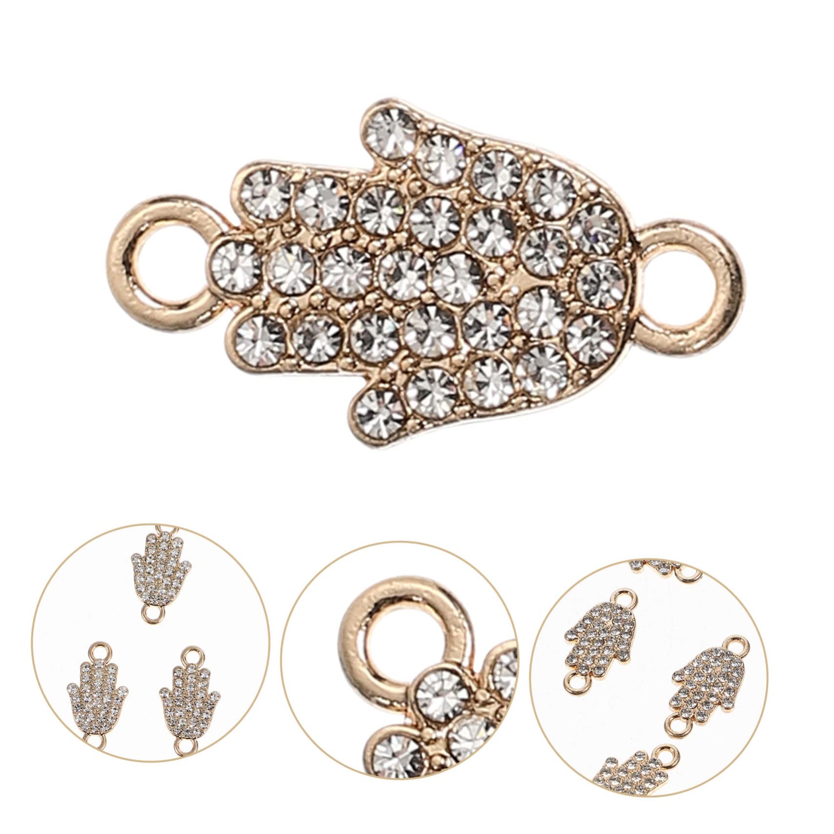 SHINEOFI 40 Pz Pendente Appeso Fascino Della Mano Fascini Fai Da Te A Mano Fascini A Forma Di Mano Connettore Di Collegamento Artigianato Fascino Appeso Fascini Della Mano Connettore Di