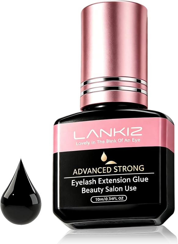 LANKIZ Professional Lash Extension Glue, 1 Sec Dry, 6 Week Hold, Salon Only