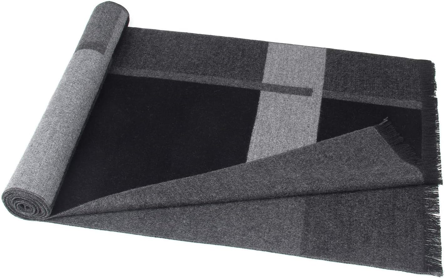 Men's Scarf, Fashion Cashmere Feel Scarves for Men Winter Autumn with Tassels Fringes Long - Image 7