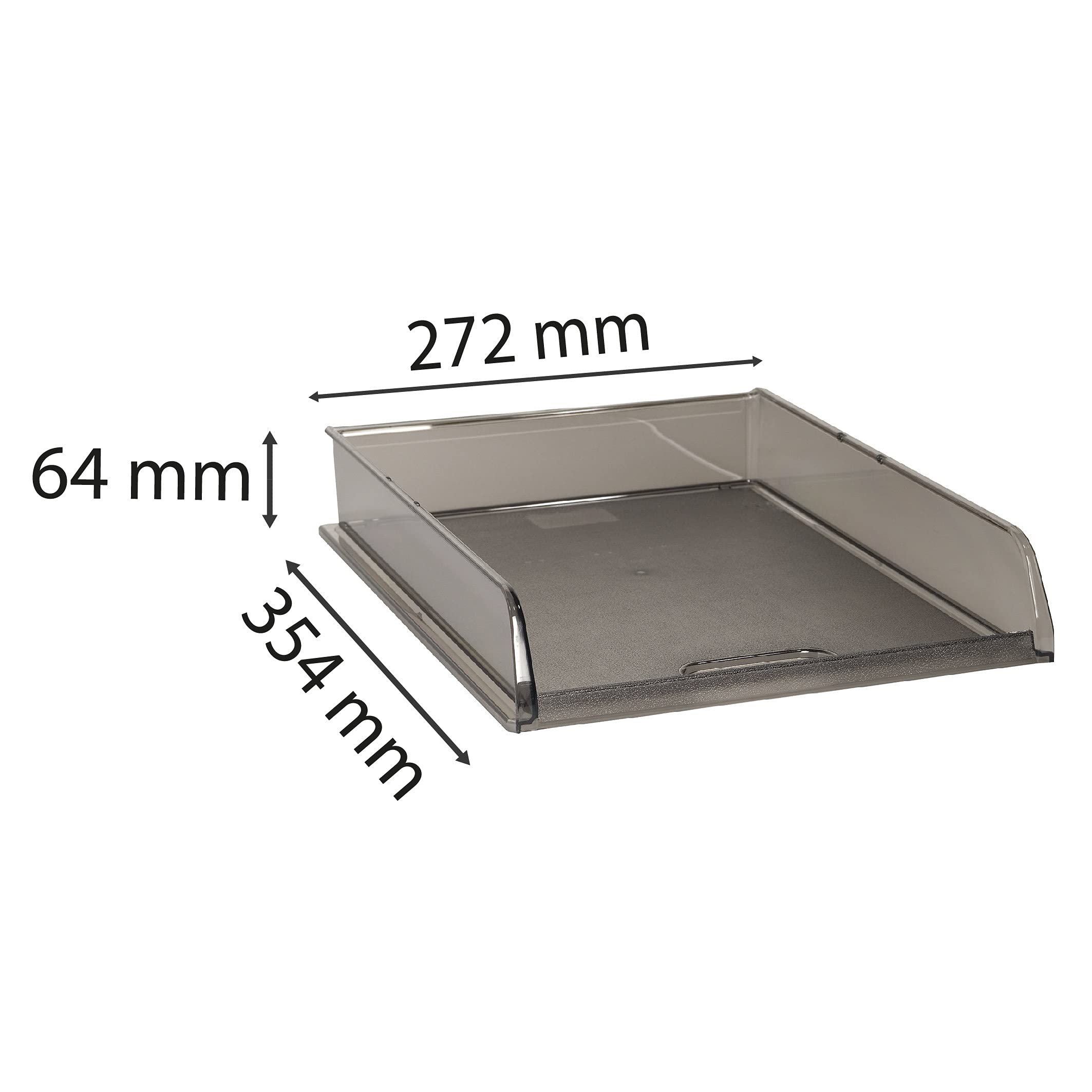 Exacompta - 10027D - juego de 6 bandejas subcarpetas de fundas B4 - dimensiones 35,4 x 27,2 x 6,4 cm - para documentos formato B4 - subcarpetas o subcarpetas - color gris traslúcido