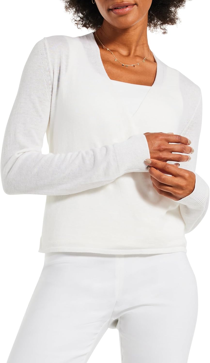 NIC+Zoe All Year 4-Way Cardigan, Paper White, PL - Image 4