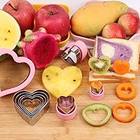 Vista 7 de Juego de 9 cortadores de galletas de acero inoxidable con forma de corazón, para pasteles, galletas