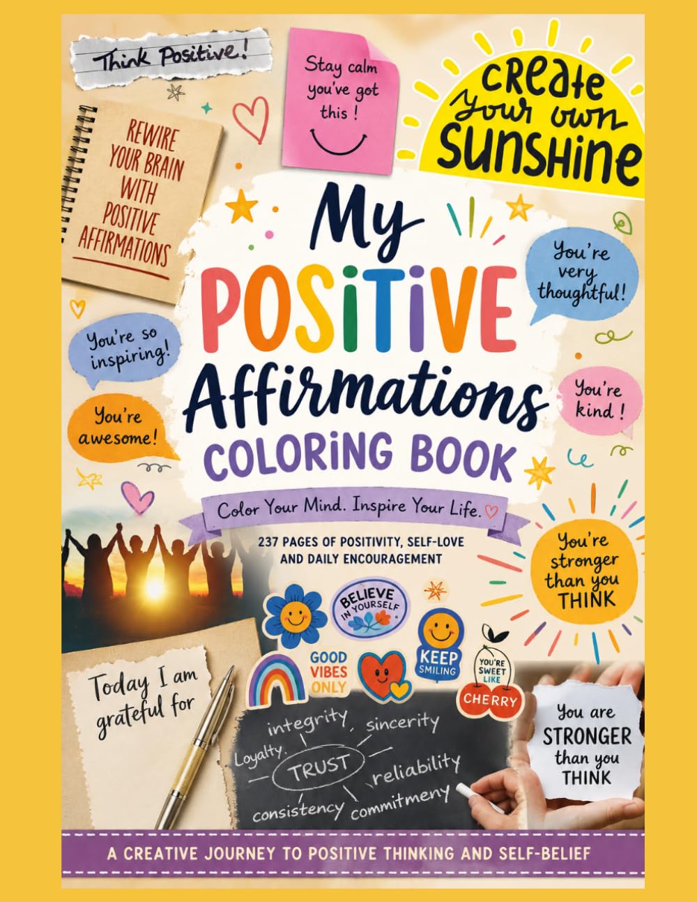 My Positive Affirmations Coloring Book: Color Your Mind. Inspire Your Life