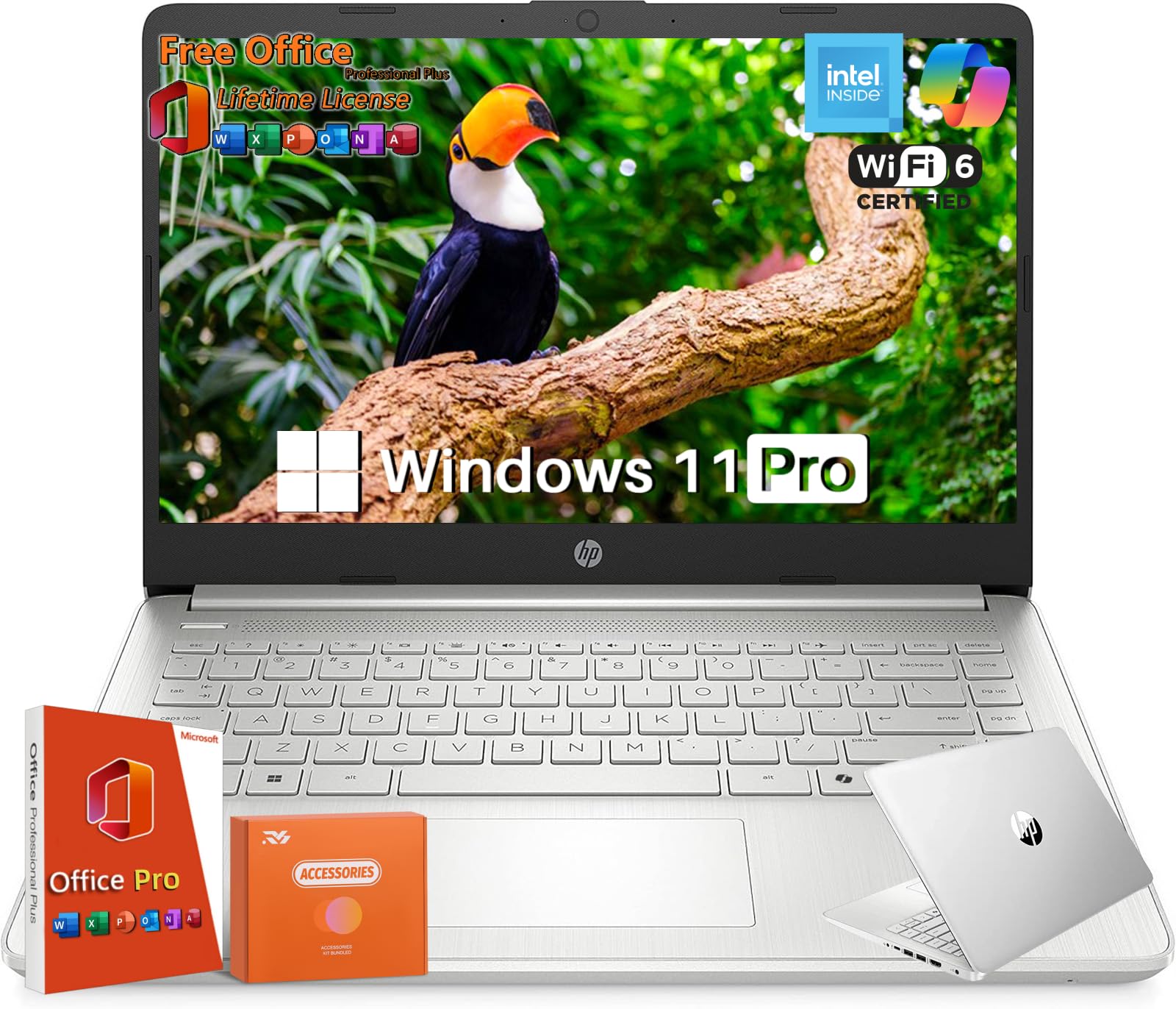 Amazon.com: HP 2025 14 inch HD Laptop, Office Pro Lifetime License