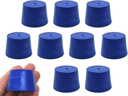 EISCO Paquete de 10 tapones de neopreno, sólidos. Tamaño ASTM: #0.276-1.181 in parte inferior, 1.457 in superior, 0.984 in de longitud, adecuado
