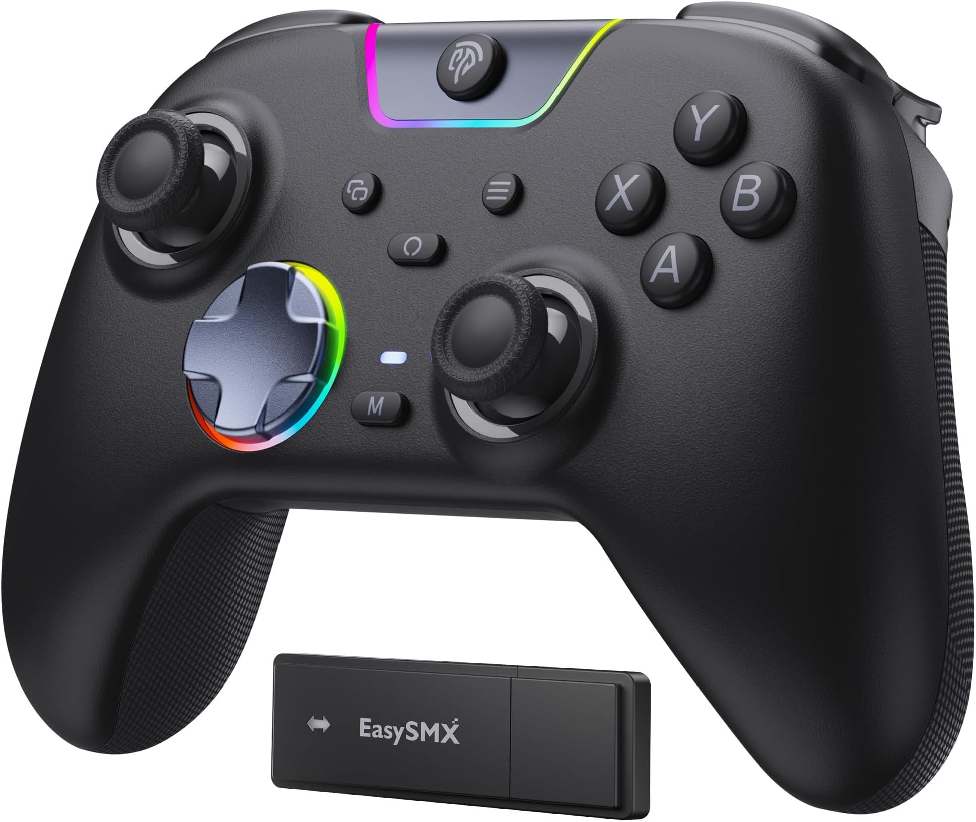 EasySMX X05Pro Wireless PC Controller – Quiet-Press Buttons, 2-Stage Impulse Triggers, 2 Programmable Buttons, Hall Joysticks, 1000mAh Battery, 1000Hz Polling Gaming Controller for PC/Switch/Android/iOS