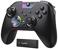 Vista 1 de EasySMX X05Pro Wireless PC Controller – Quiet-Press Buttons, 2-Stage Impulse Triggers, 2 Programmable Buttons, Hall Joysticks, 1000mAh Battery