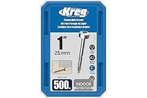 Kreg SPS-F1-500 Zinc Pocket Screws for Secure, Precision Fastening