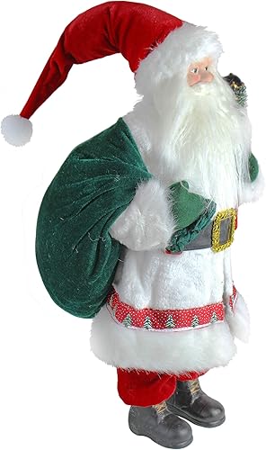 Miniatura 2 de Windy Hill Collection Bosque blanco nevado con cascanueces 180038 - Figura decorativa de Papá Noel de 18 pulgadas
