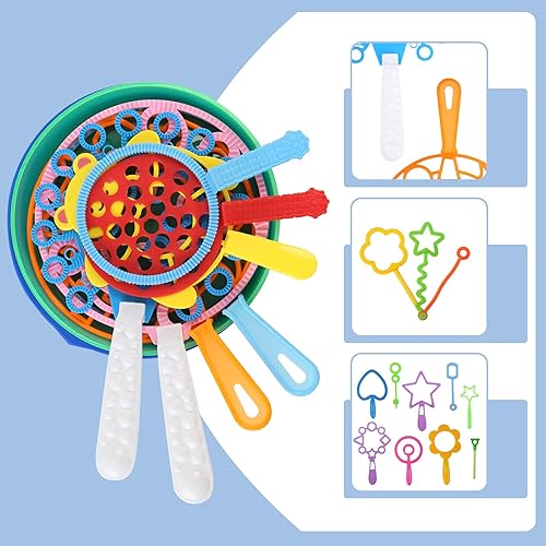 Miniatura 4 de Juego de varitas de burbujas, 28 piezas de varita de burbujas grande con bandeja, ideal para niños, regalos de fiesta de burbujas de verano al aire