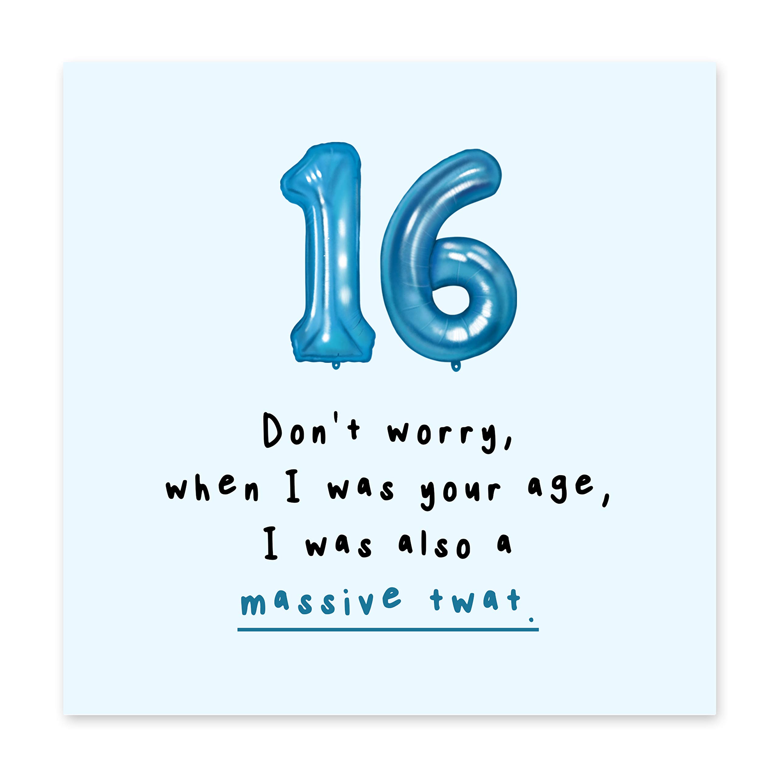 Central 23 – Divertente biglietto di auguri per il 16° compleanno per lui lei – I Know You're 16 – per uomo donna – Biglietto di compleanno per figlio – Biglietto di compleanno per fratello sorella
